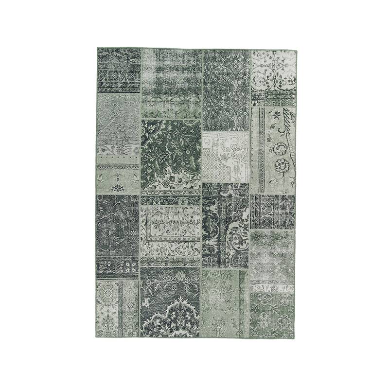 Patchwork floor rug - Bukan Dark Green