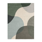 Wool Abstract Rug - Clarice Olive Green/Mint