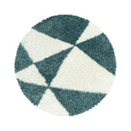 Round high-pile floor rug - Tuggy Blue