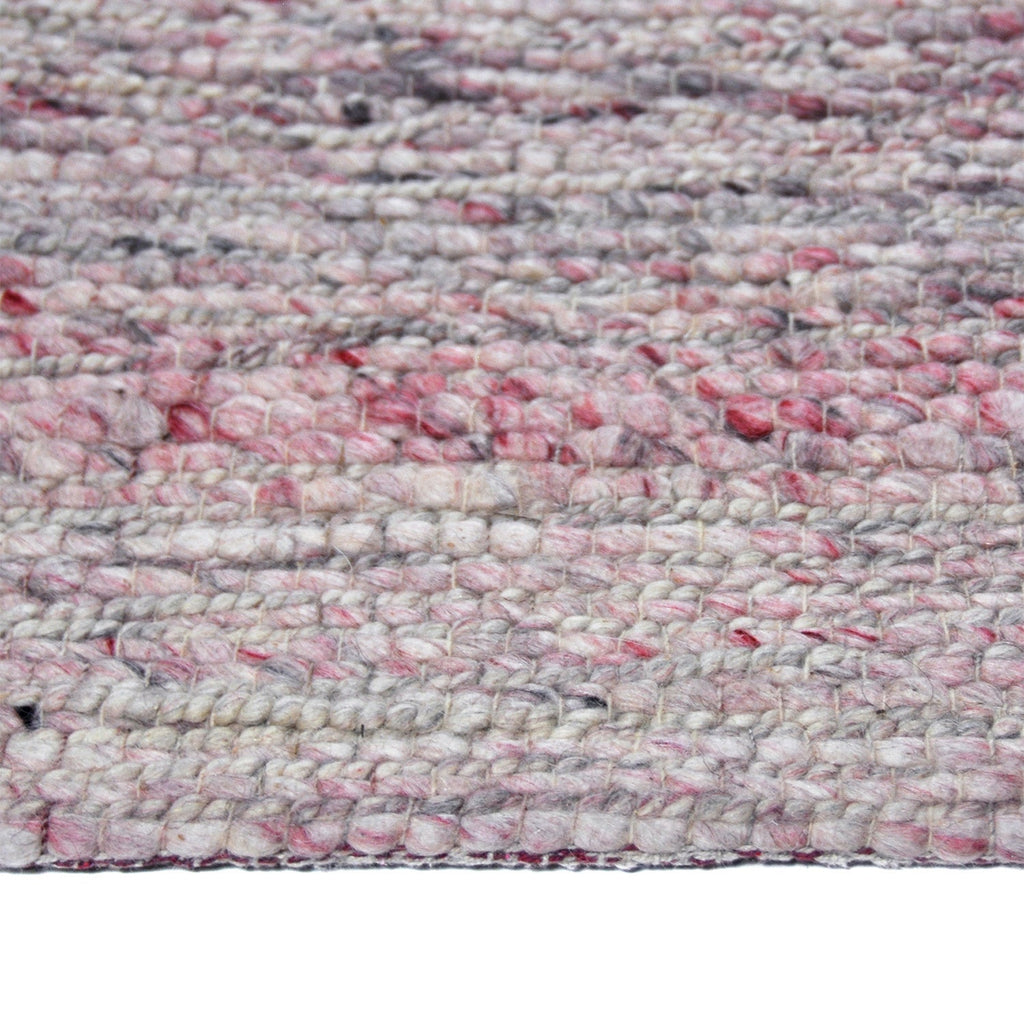 Wool floor rug - Noelle Pink/Grey