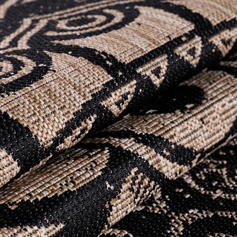Vintage outdoor rug - Sunara Mandala Black