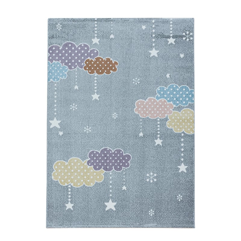 Children's floor rug - Lucy Clouds Gray