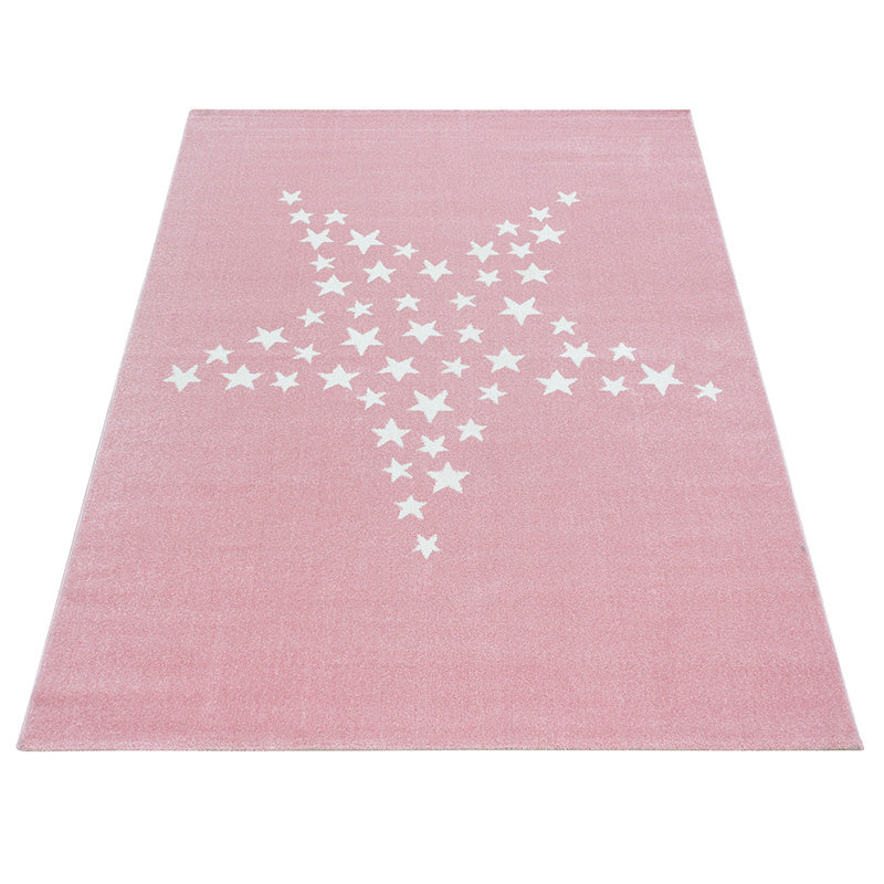 Kids floor rug - Bambi Star Pink