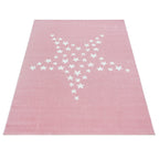 Kids floor rug - Bambi Star Pink
