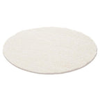 Round High Pile Rug - Solid White