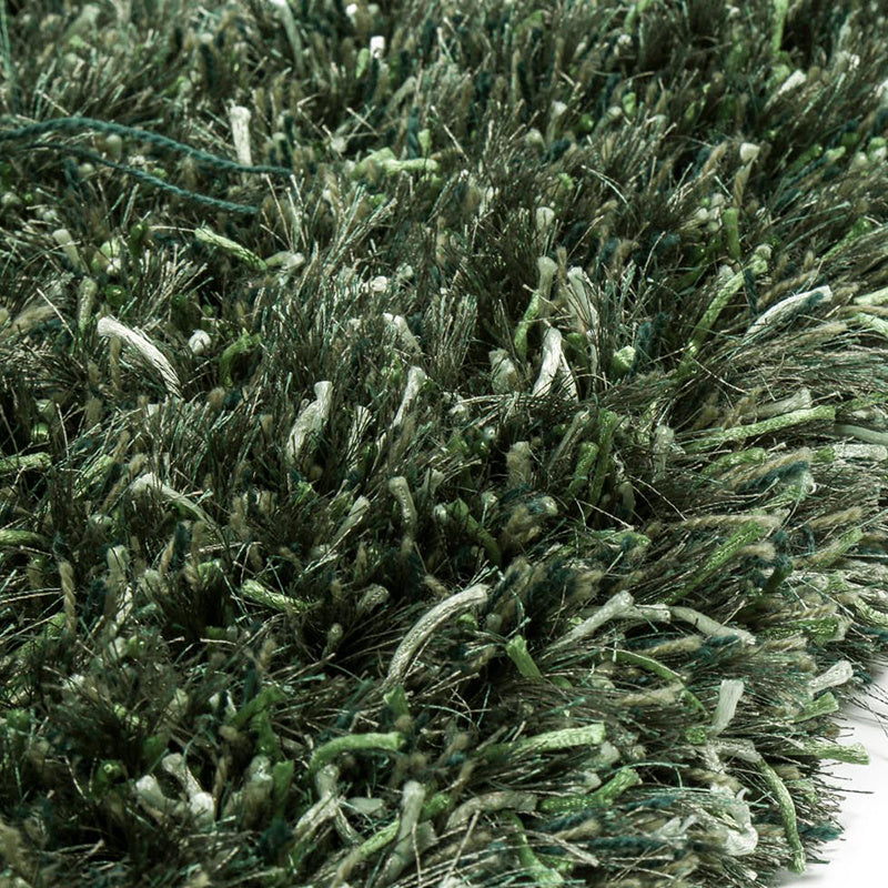 Shaggy floor rug - New Paulo Dark Green 442