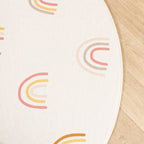 Round Washable Kids Rug - Evi Rainbow Multicolour