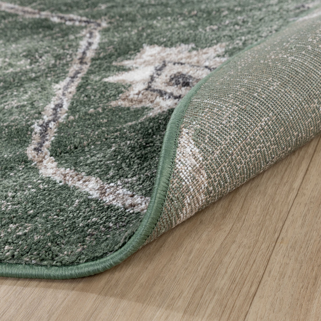 Round berber rug - Blend Aztec Green