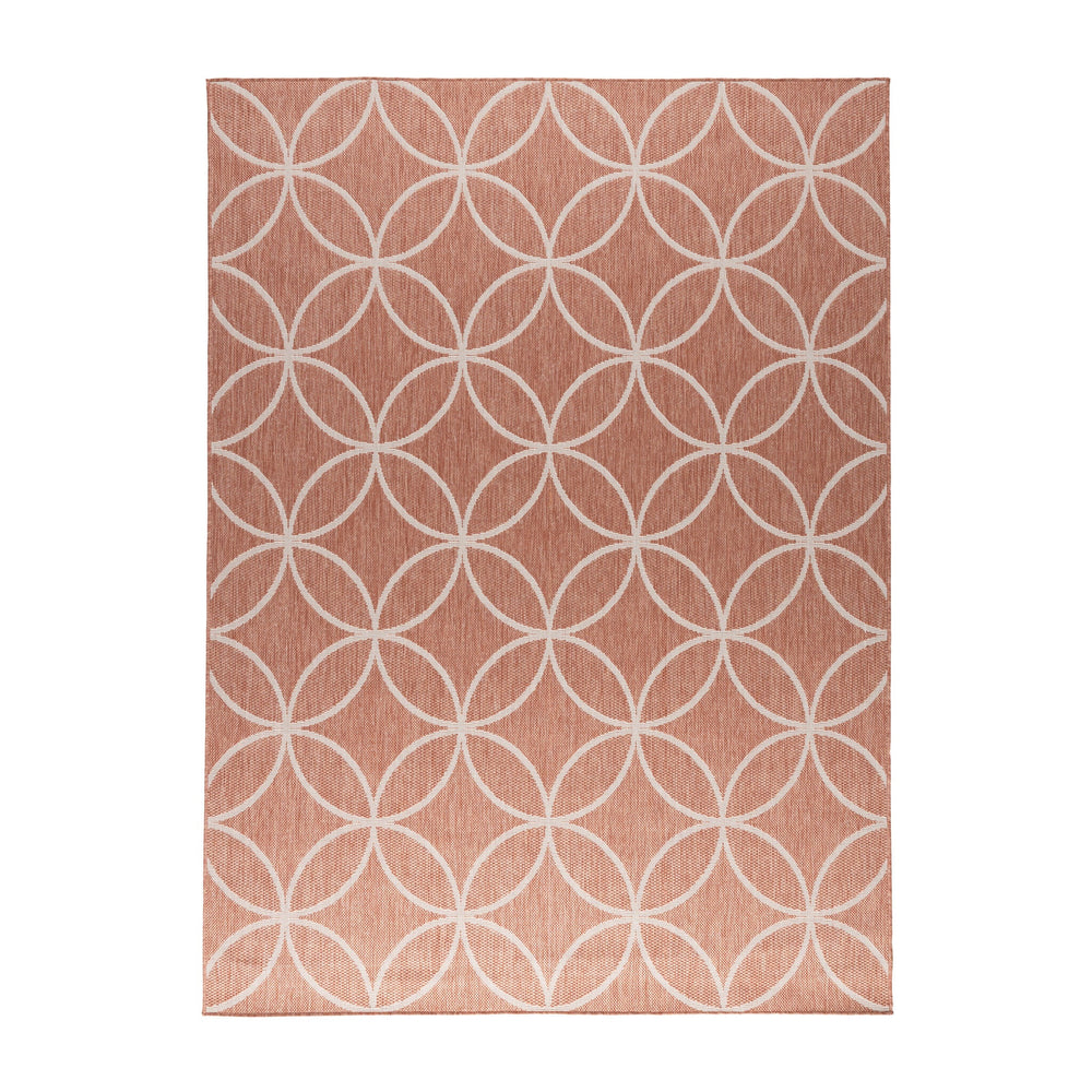 Geometric Outdoor Rug – Faro Ripple Pink