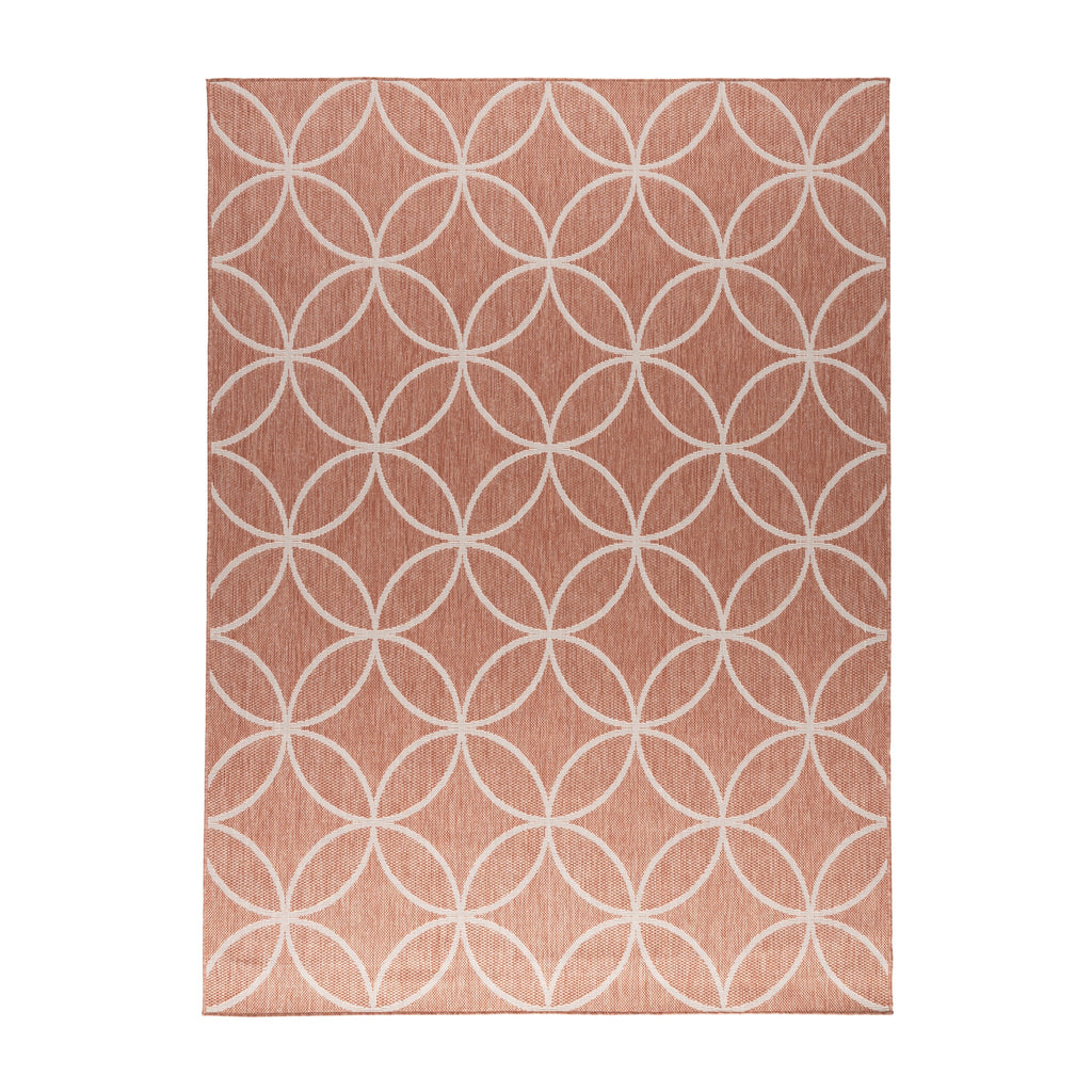 Geometric Outdoor Rug – Faro Ripple Pink