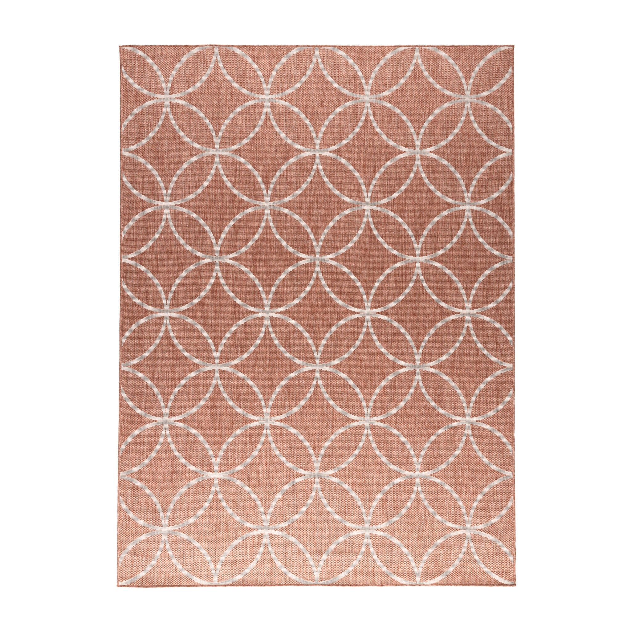 Geometric Outdoor Rug – Faro Ripple Pink