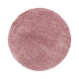 Round High-Pile Floor Rug - Fuzzy Pink