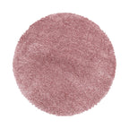 Round High-Pile Floor Rug - Fuzzy Pink