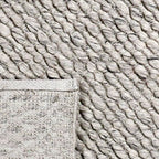 Wool floor rug - Leona Silver/Grey