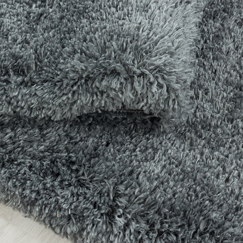 High Pile Floor Rug - Fuzzy Grey