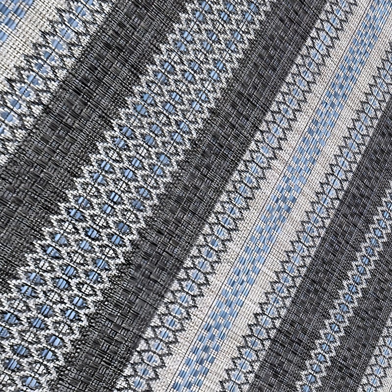 Striped outdoor rug - Sunara Anthracite
