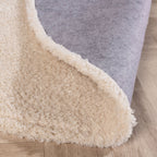 Soft round rug - Teddy Cream