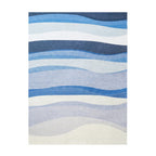 Geometric Rug – Swing Waves Blue