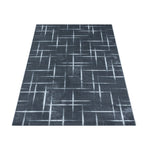 Modern floor rug - Streaky Scratch Grey/White