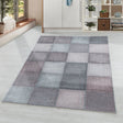 Modern floor rug - Optimism Block Pink/Grey