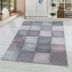 Modern floor rug - Optimism Block Pink/Grey