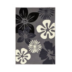 Floral floor rug - Gloria Flora Gray