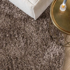 Round Shaggy Rug - Blaze Taupe