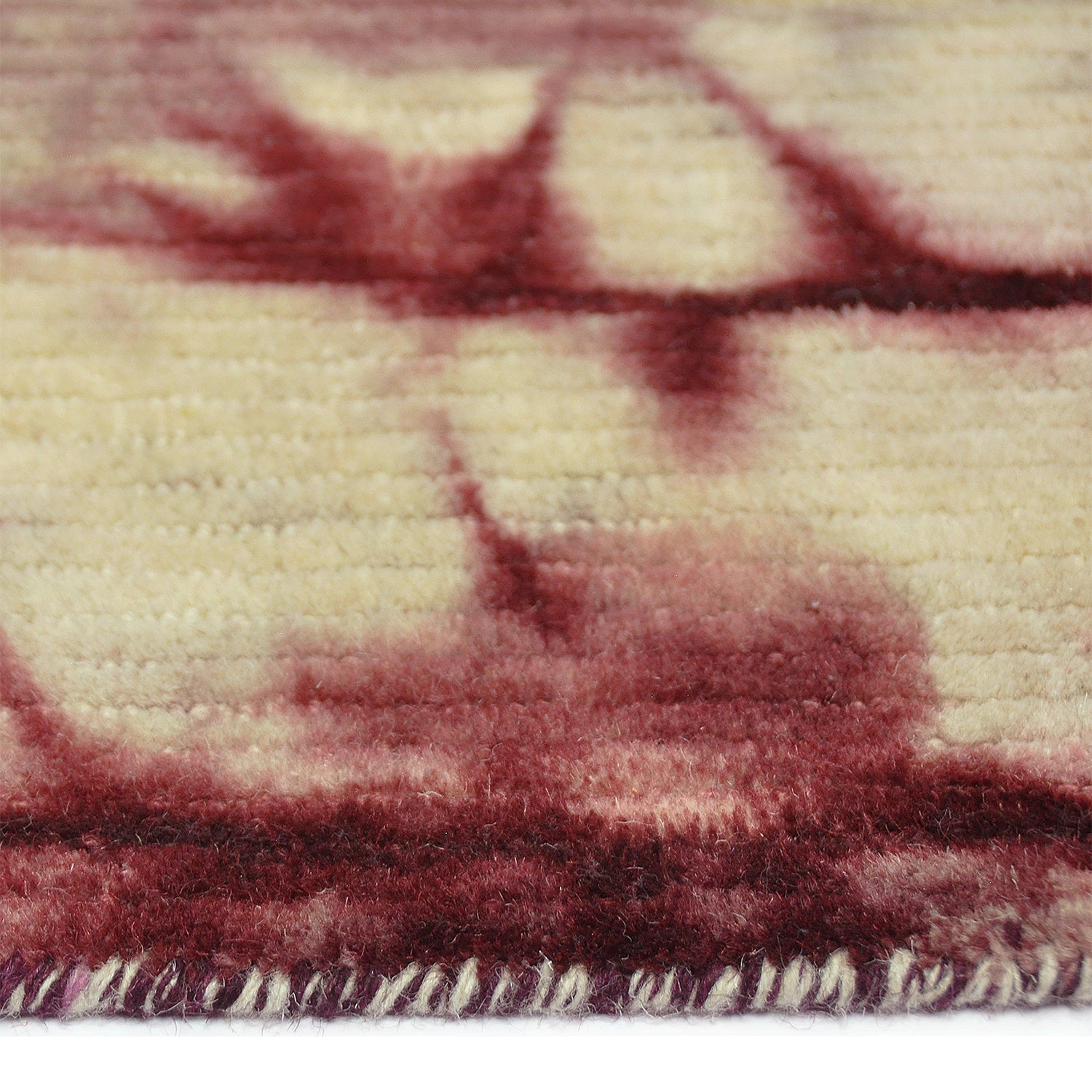 Wool floor rug - Tiphaine Bordeaux