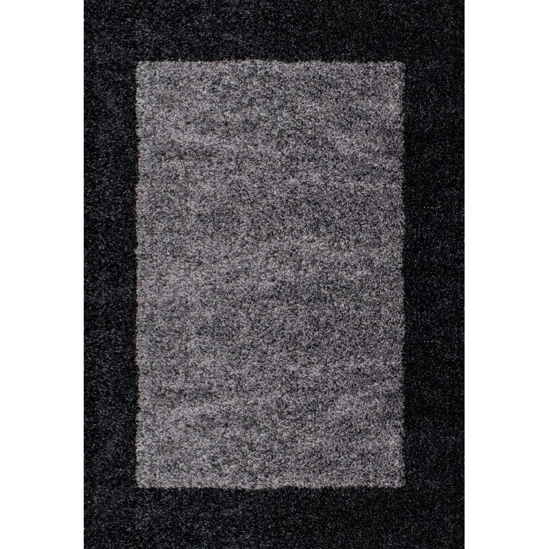 High Pile Floor Rug - Edge Black