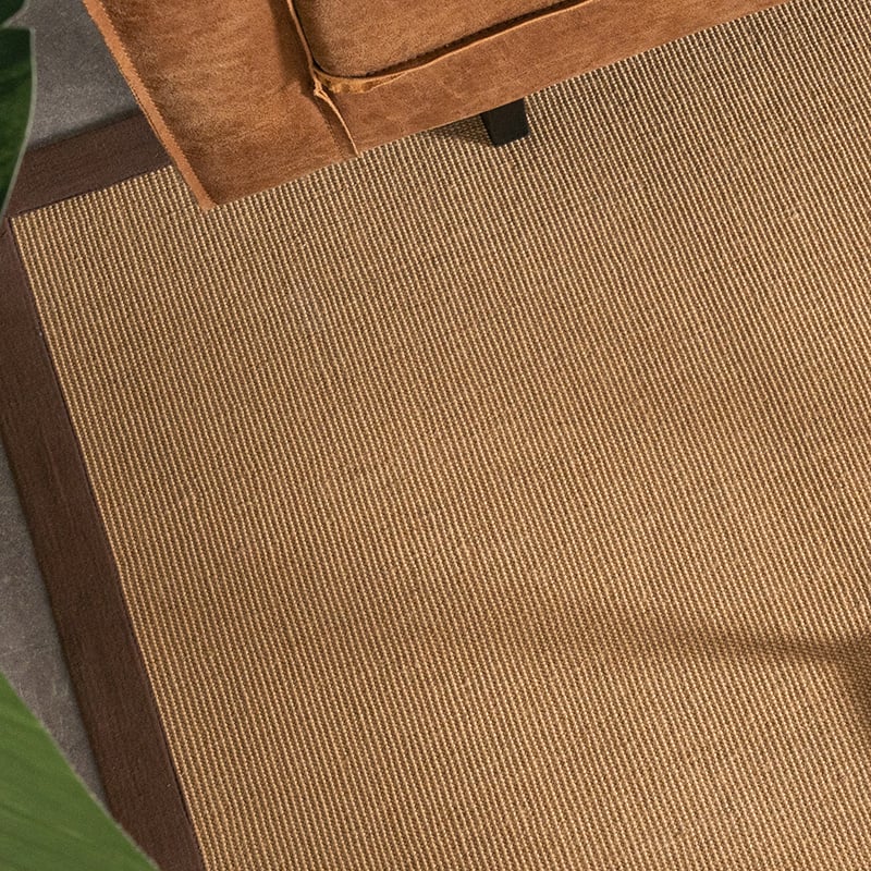 Sisal Rug - Tulum Border Brown