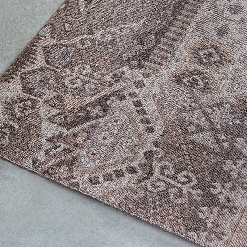 Wool patchwork floor rug - Olympus 9000 Grey