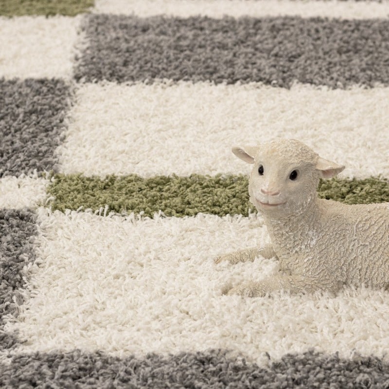 High-pile floor rug - Gala Green