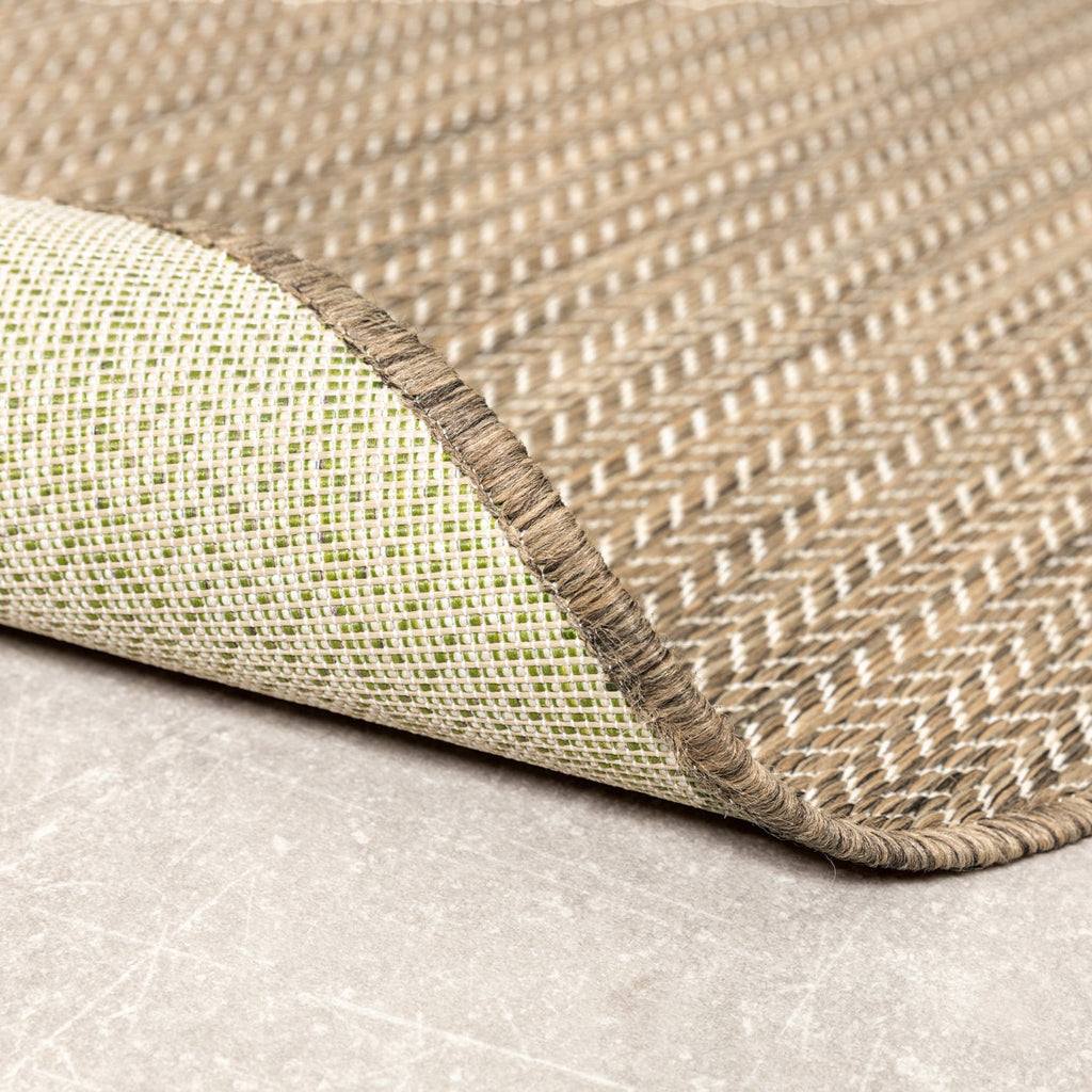 Round Outdoor Rug - Malta Arrow Natural