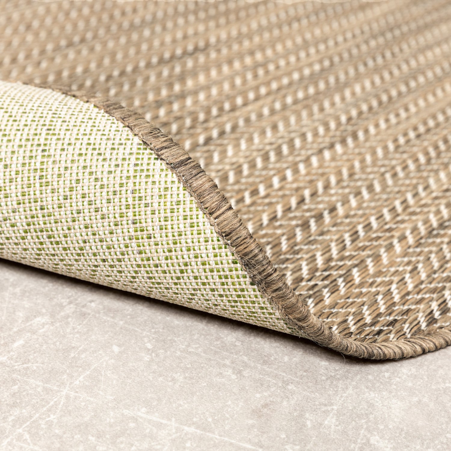 Round Outdoor Rug - Malta Arrow Natural