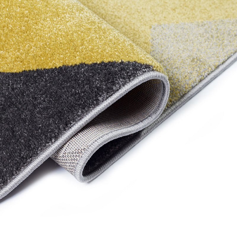 Modern Floor Rug - Hando Arora Grey/Ochre Yellow