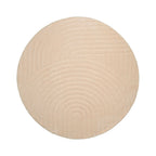Round Scandinavian Rug - Charm Curves Beige
