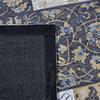 Patchwork floor rug - Delany Gray/Blue