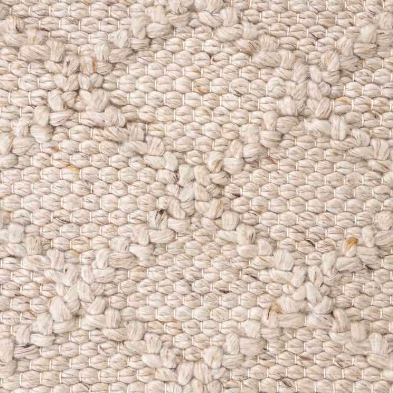 Wool Woven Rug - Knit Beige
