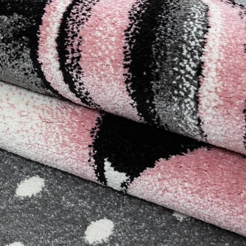 Round children's floor rug - Anna Unicorn Pink
