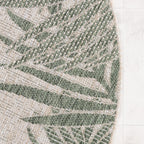 Round Outdoor Rug - Tiga Edge Green