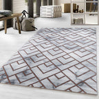 Modern floor rug - Marble Pattern Grey/Brown