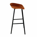 Velvet bar stool - Orange
