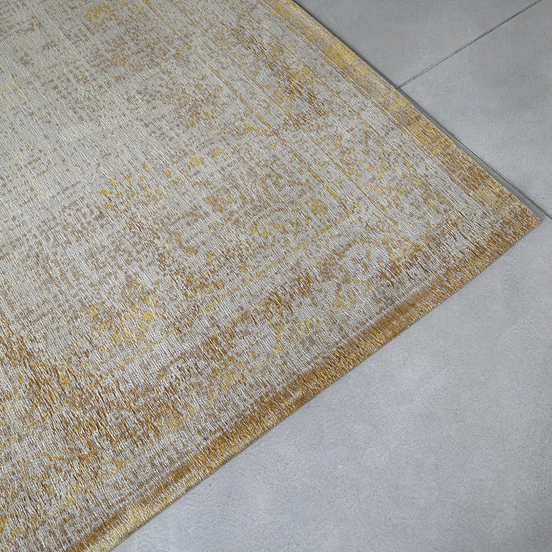 Vintage floor rug - Fading World Medallion Yellow 9062