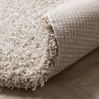 Round shaggy rug - Yves Beige