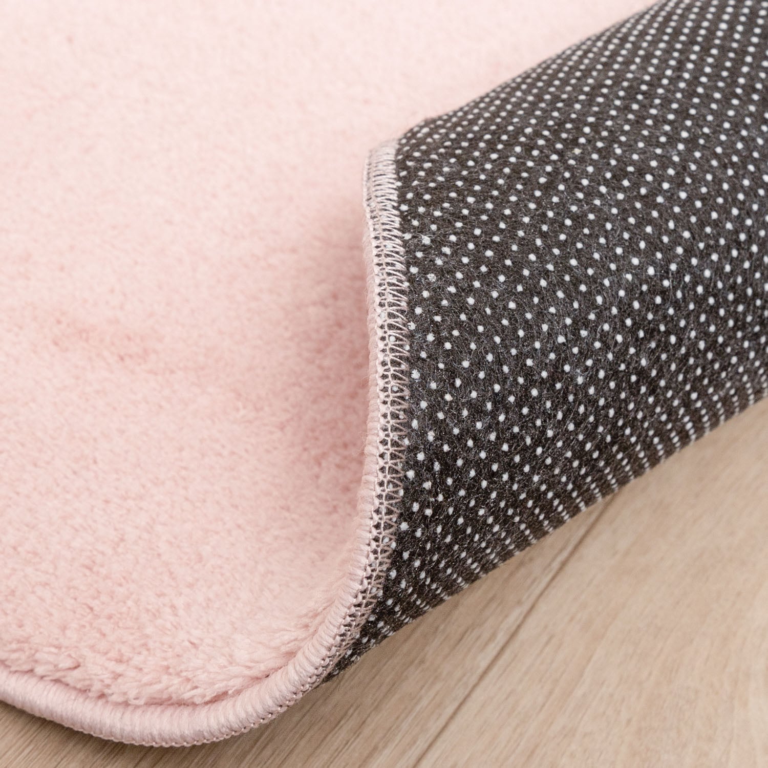 Round Washable Rug - Vivid Pink