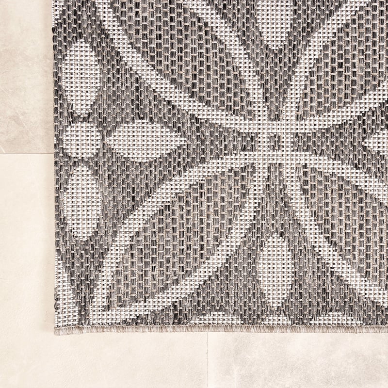 Outdoor Rug - Summer Pattern Grey