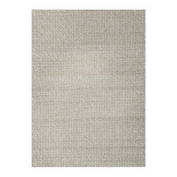 Wool floor rug - Louise Silver