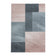 Retro Rug - Stencil Rectangles Pink/Grey