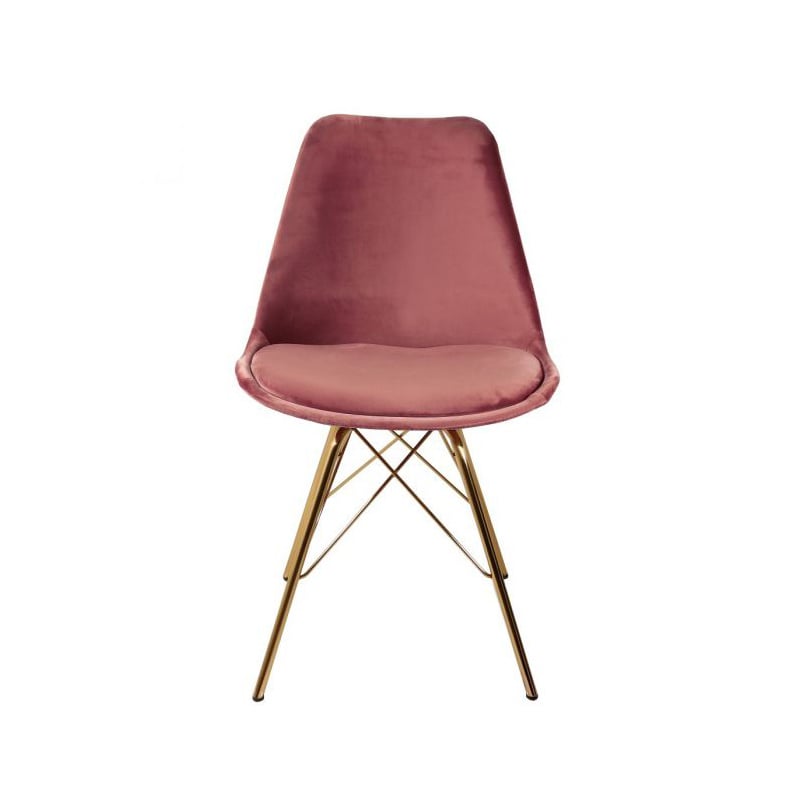 Chair Velvet Pink - Gold frame
