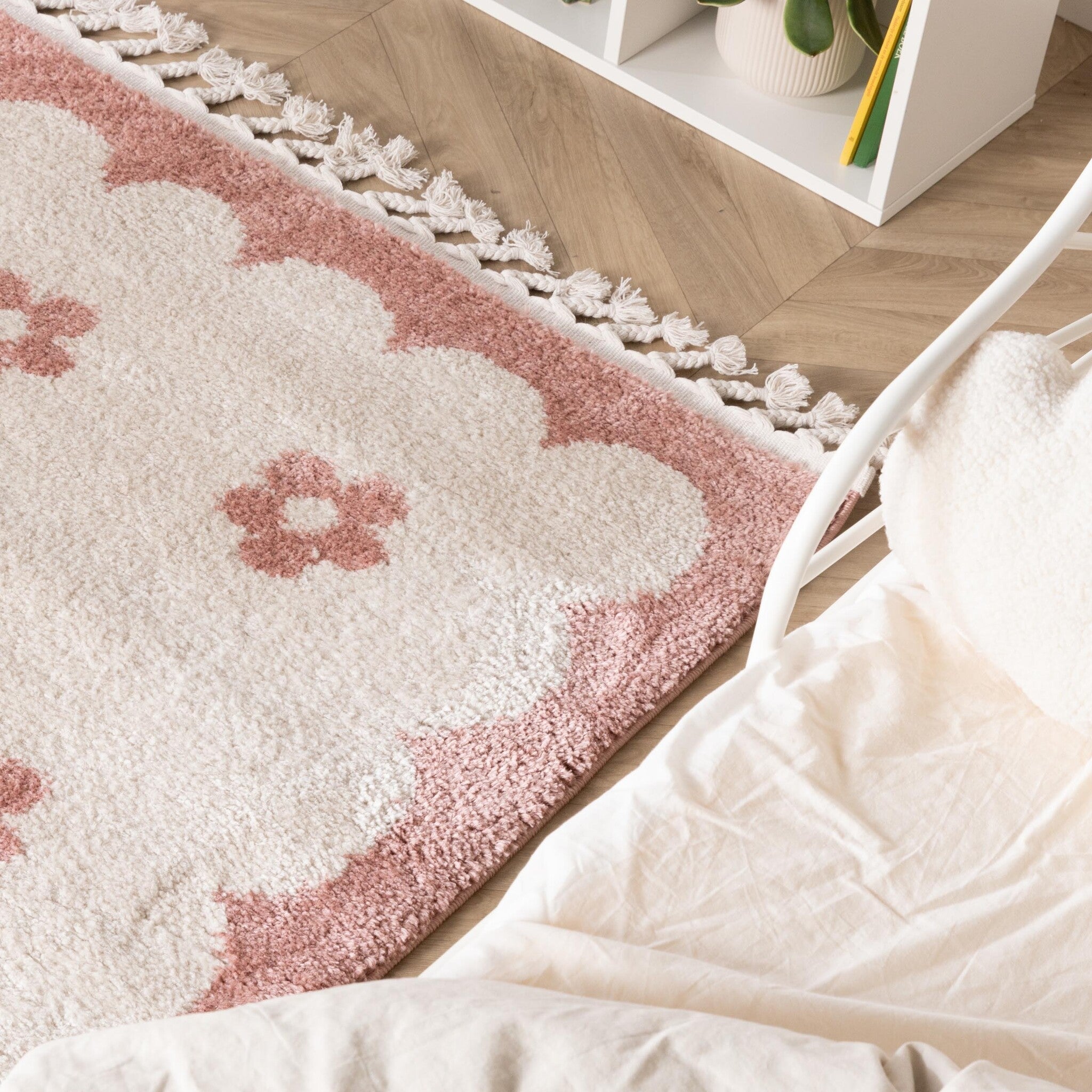 Washable children's rug - Moos Flower Pink 